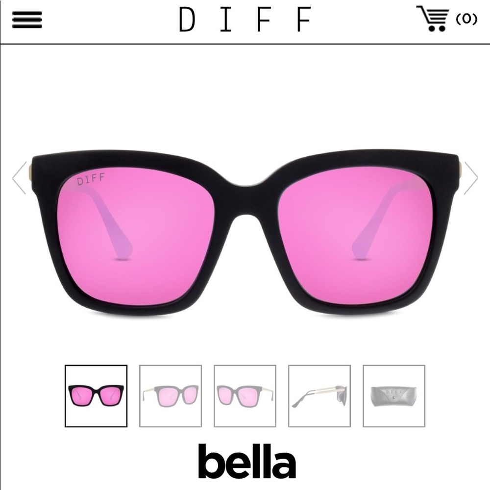 Matt Black & Pink Mirror Polarized Lens Sunglasses